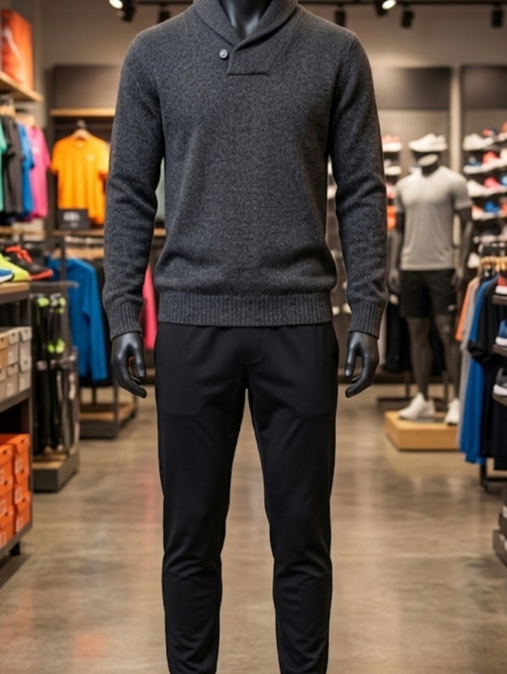 Chaps Men's Turtleneck Sweater - Charcoal Gray XXL